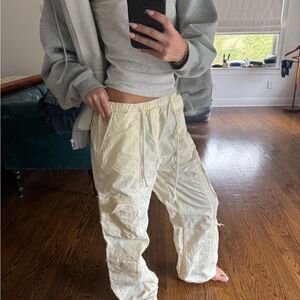 Light Cream Cargo Joggers